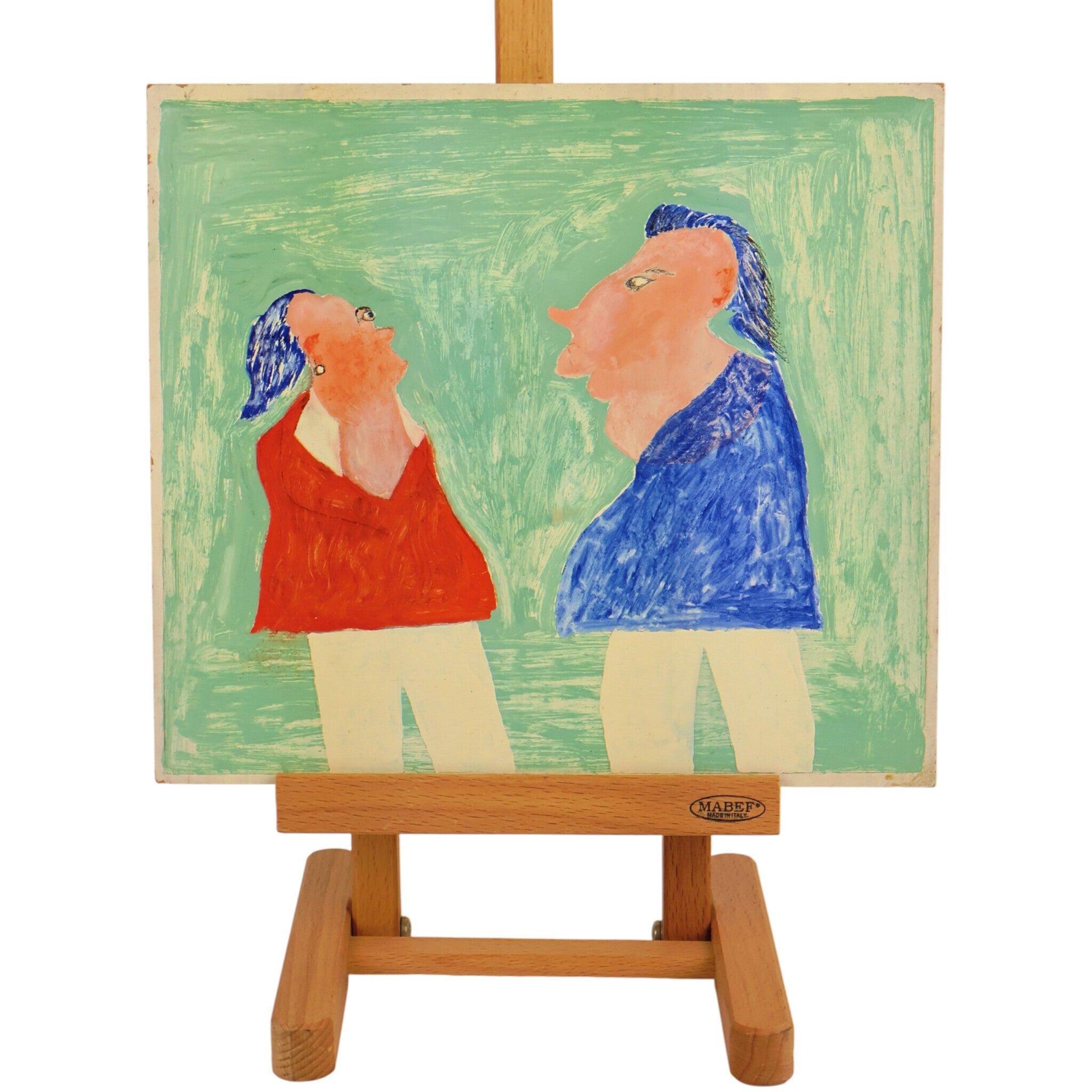 Jan Strijbos, 'Vrouw en man met Hare Krishna-kapsel', 1970-1980-zoom-1