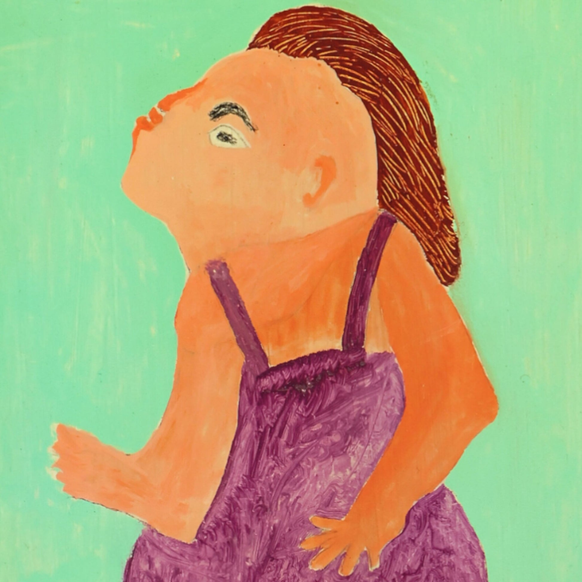 Jan Strijbos, 'Vrouw in paarse jurk', 1970-1980-2