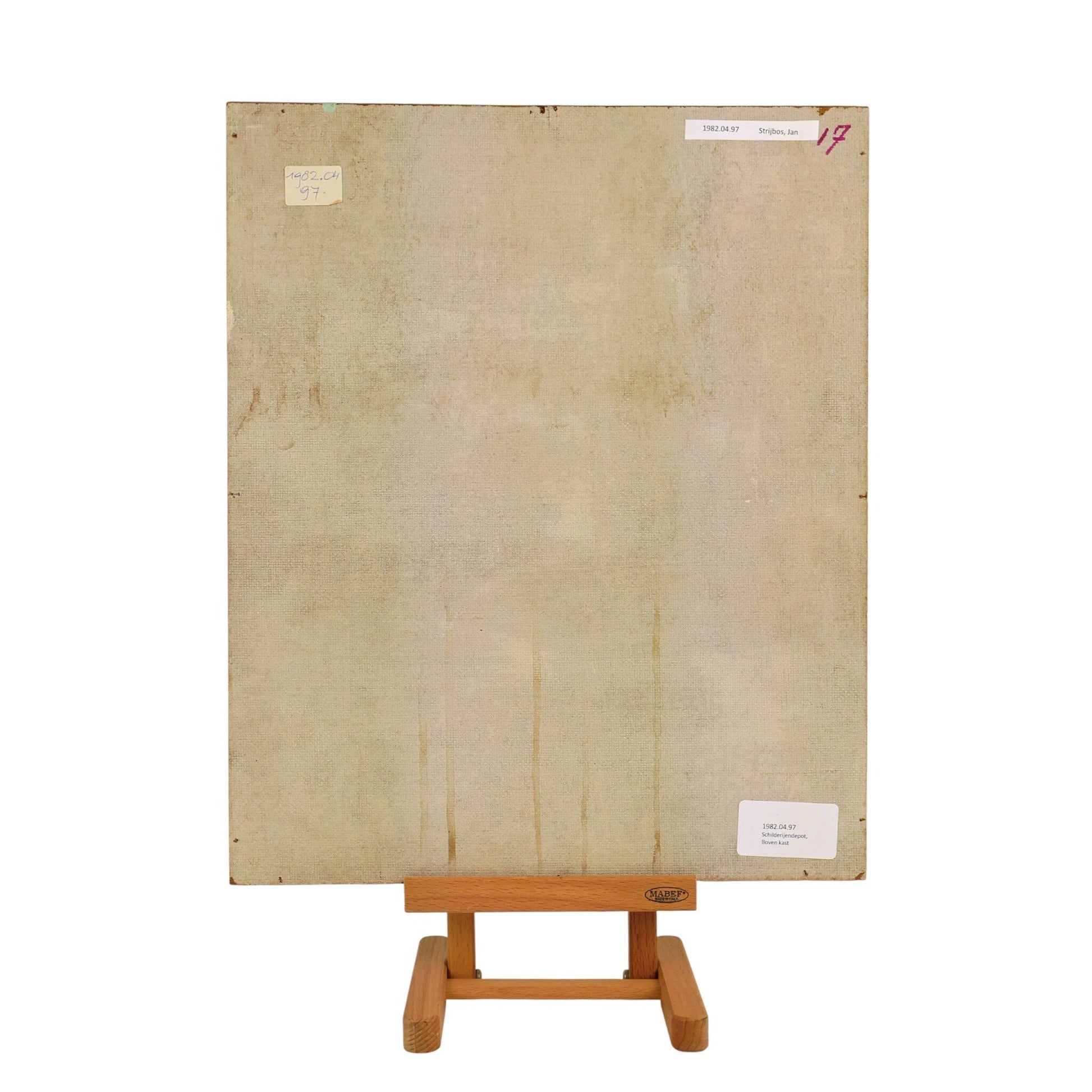 Jan Strijbos, 'Vrouwenfiguur in oranje jurk met eronder witte broek', 1960-1980-3