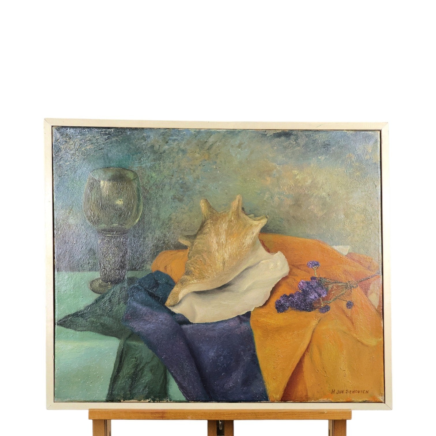H. Jan Schouten, 'Stilleven met schelp en roemer'