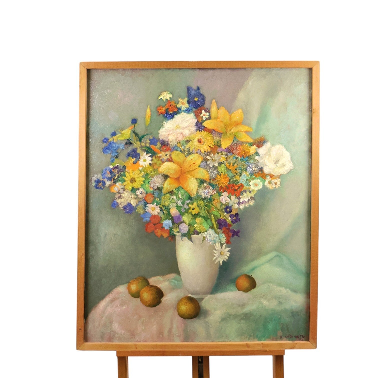 H. Jan Schouten, 'Bloemen in witte vaas', 1982-zoom-1