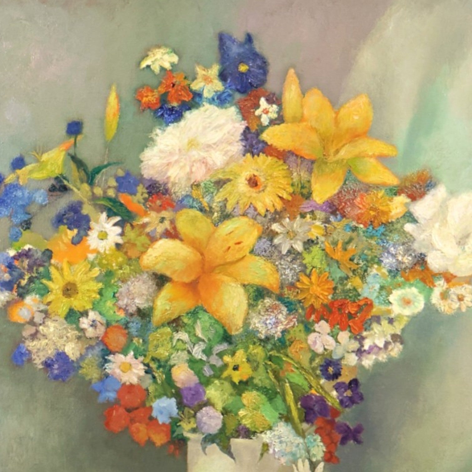 H. Jan Schouten, 'Bloemen in witte vaas', 1982
