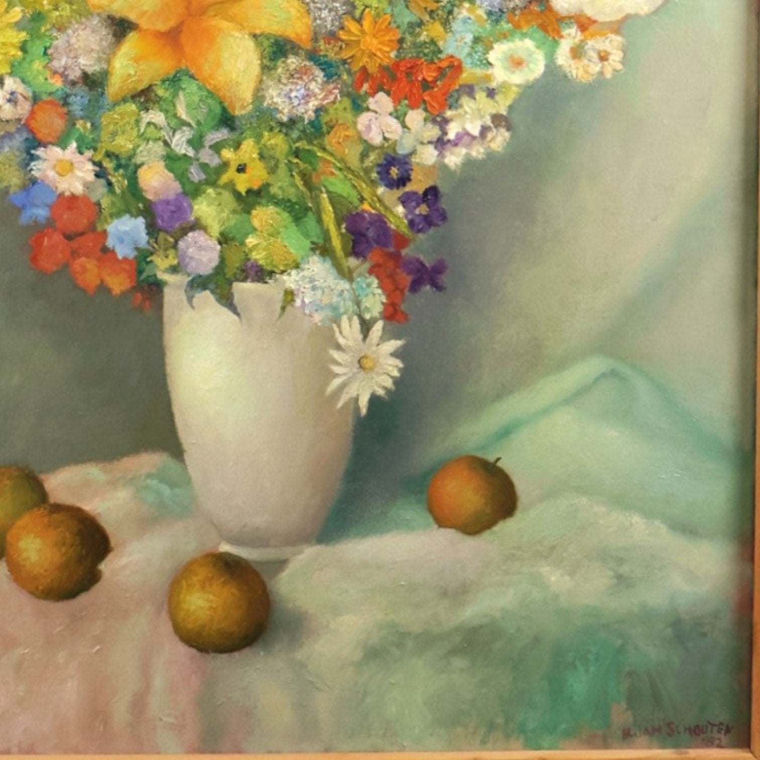 H. Jan Schouten, 'Bloemen in witte vaas', 1982-zoom-3