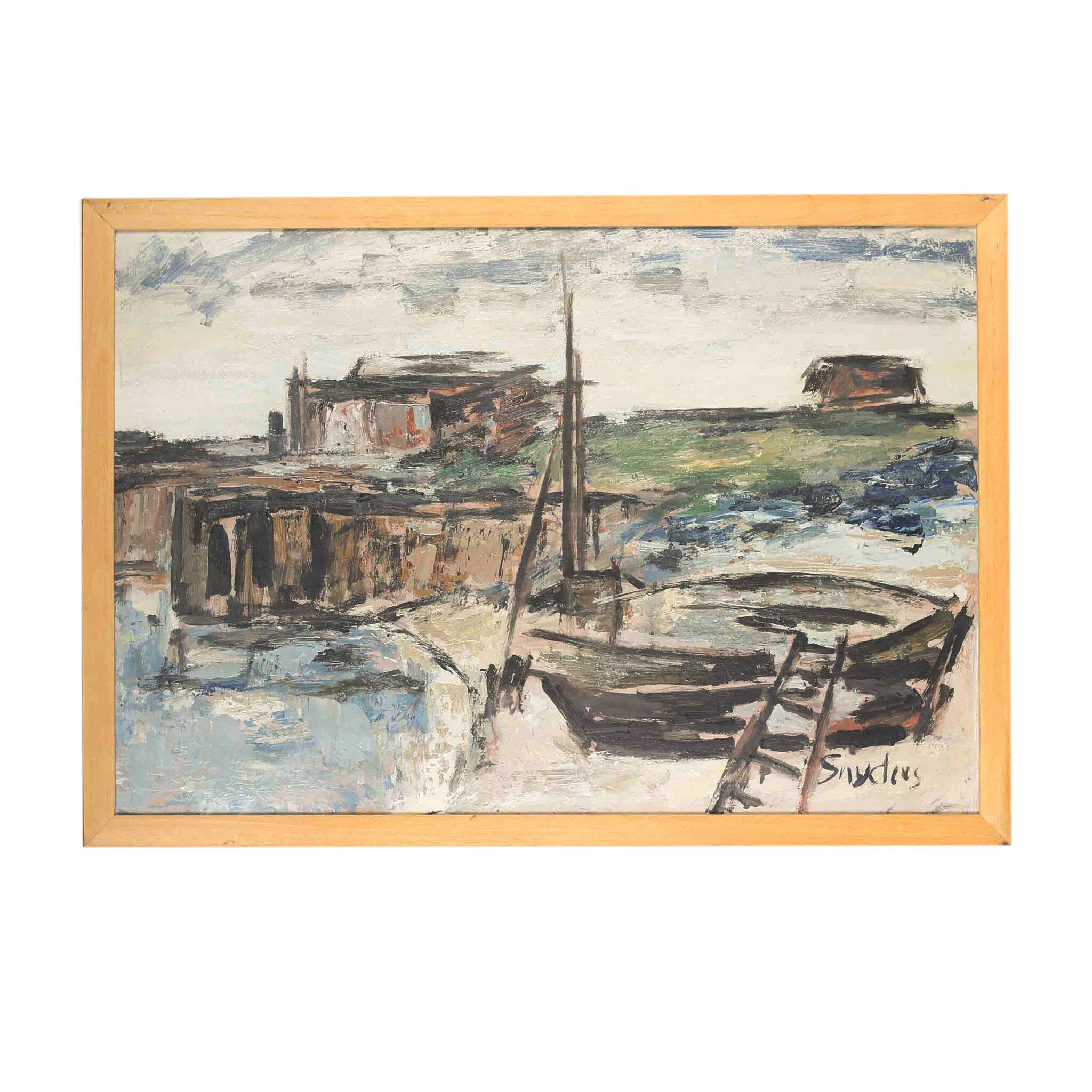 Toon Snijders, 'Bootje op strand'