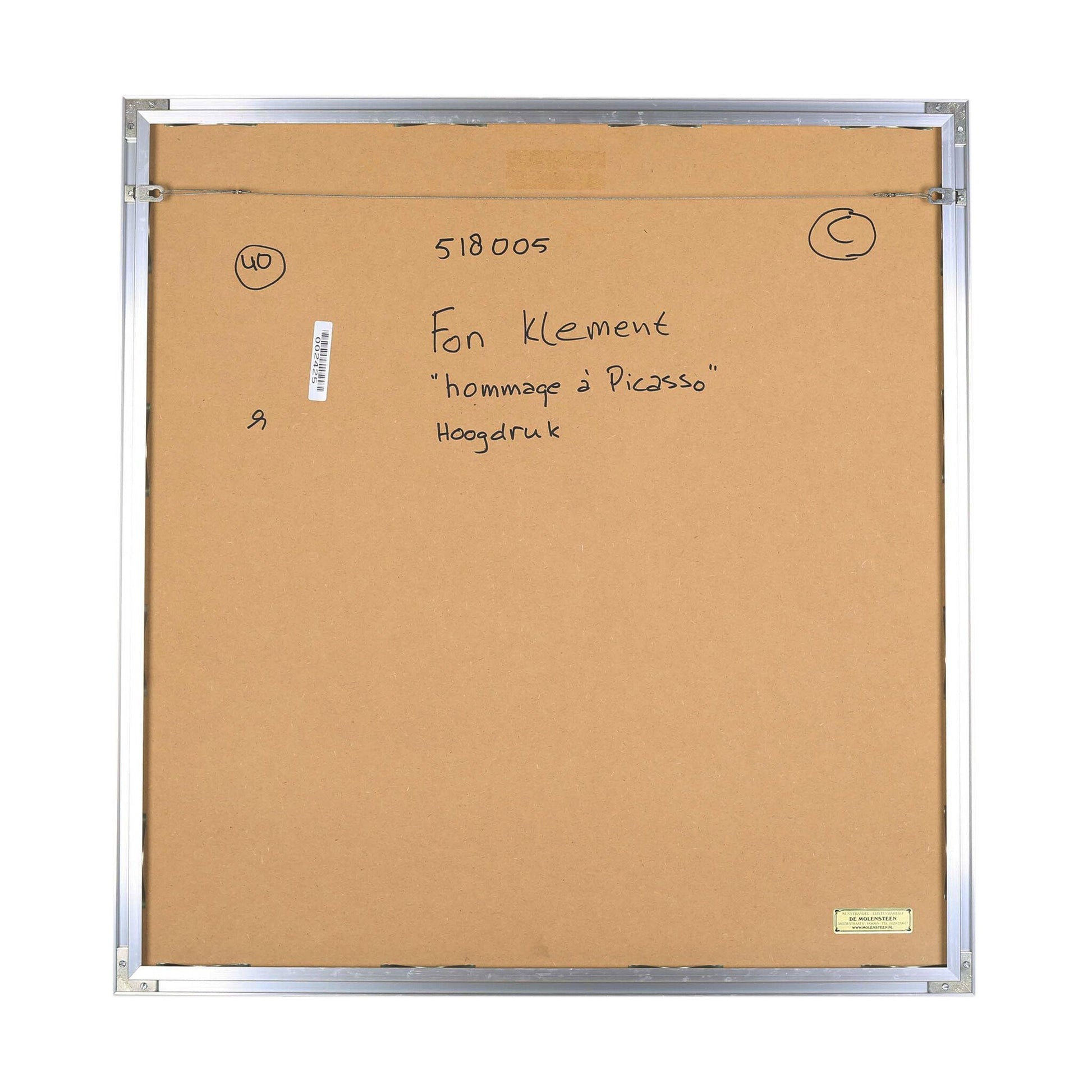 Fon Klement, 'Hommage a Picasso'; 1984-5