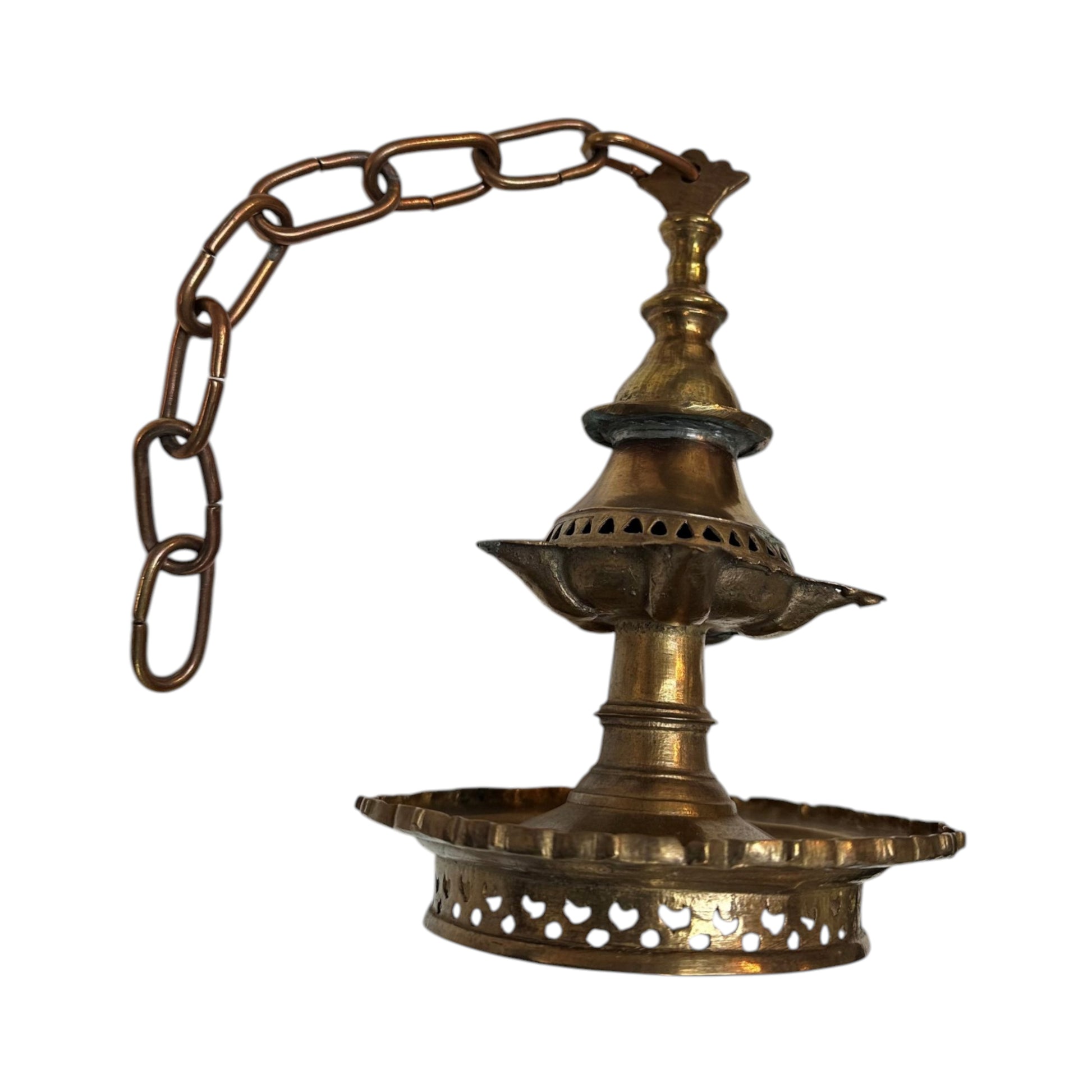 Messing olielamp, 19e eeuw-2