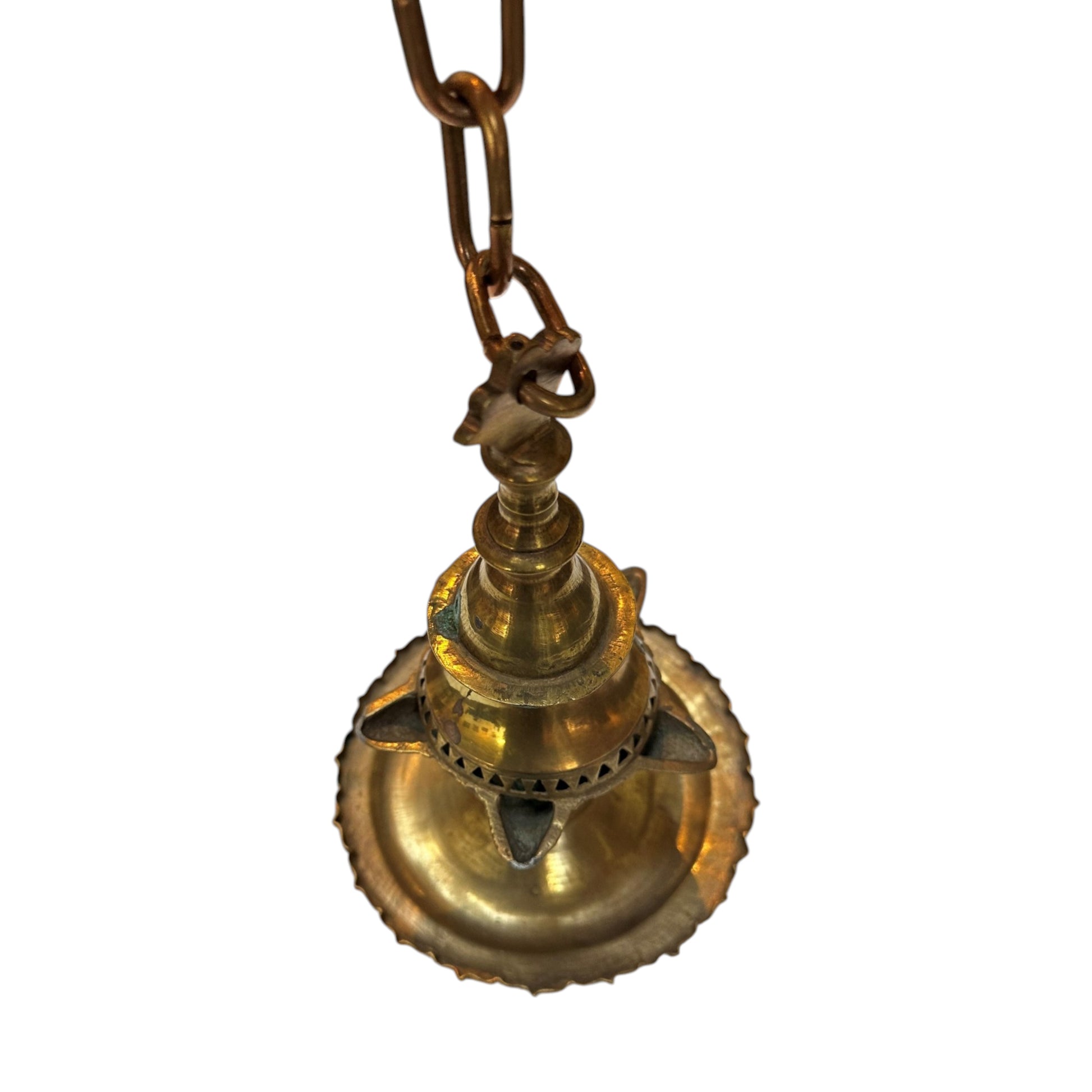 Messing olielamp, 19e eeuw-3