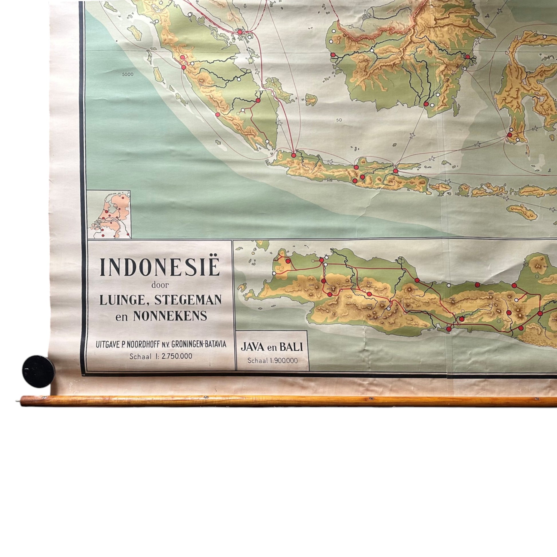 Schoolwandkaart van Nederlands-Indië, 20e eeuw-4
