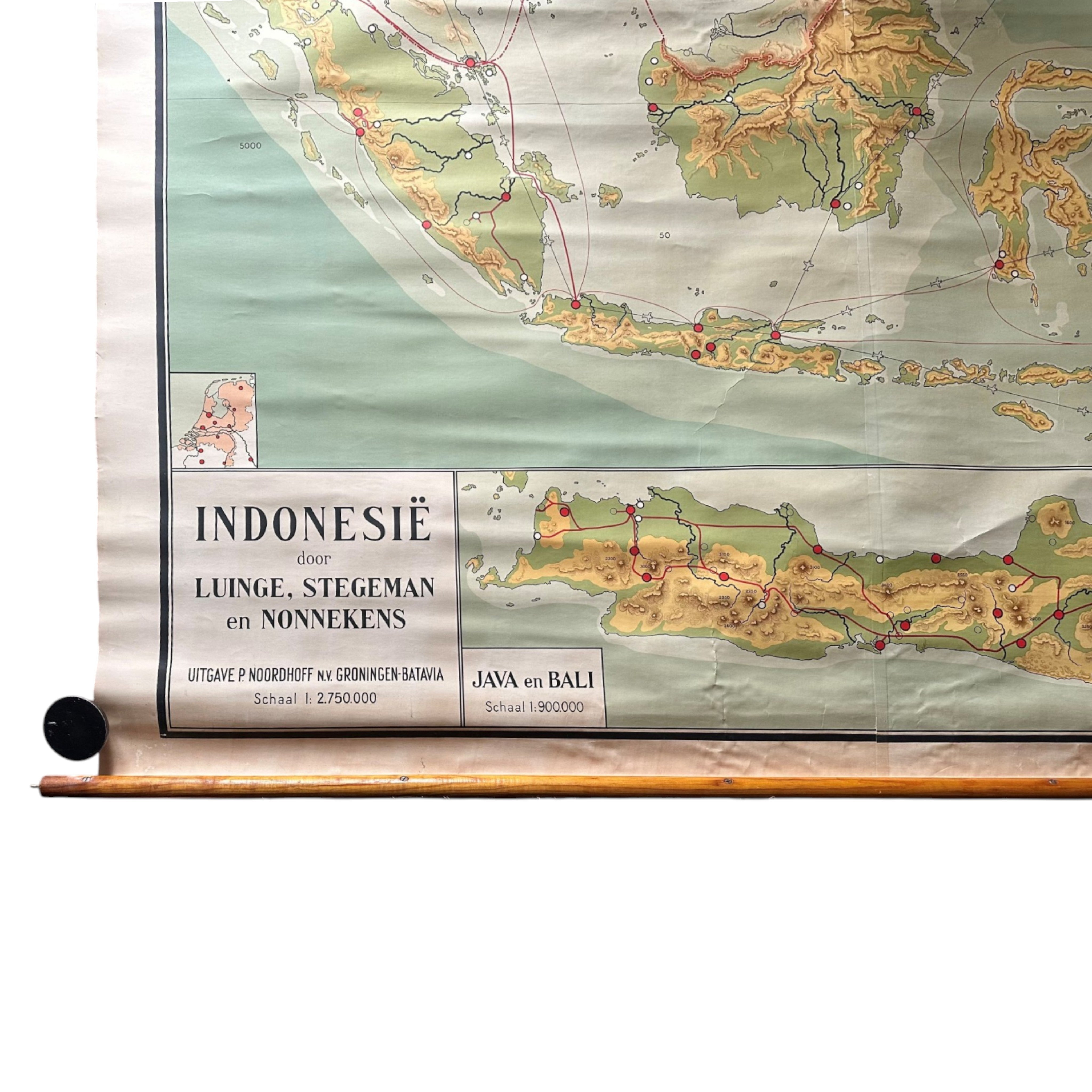 Schoolwandkaart van Nederlands-Indië, 20e eeuw-zoom-4