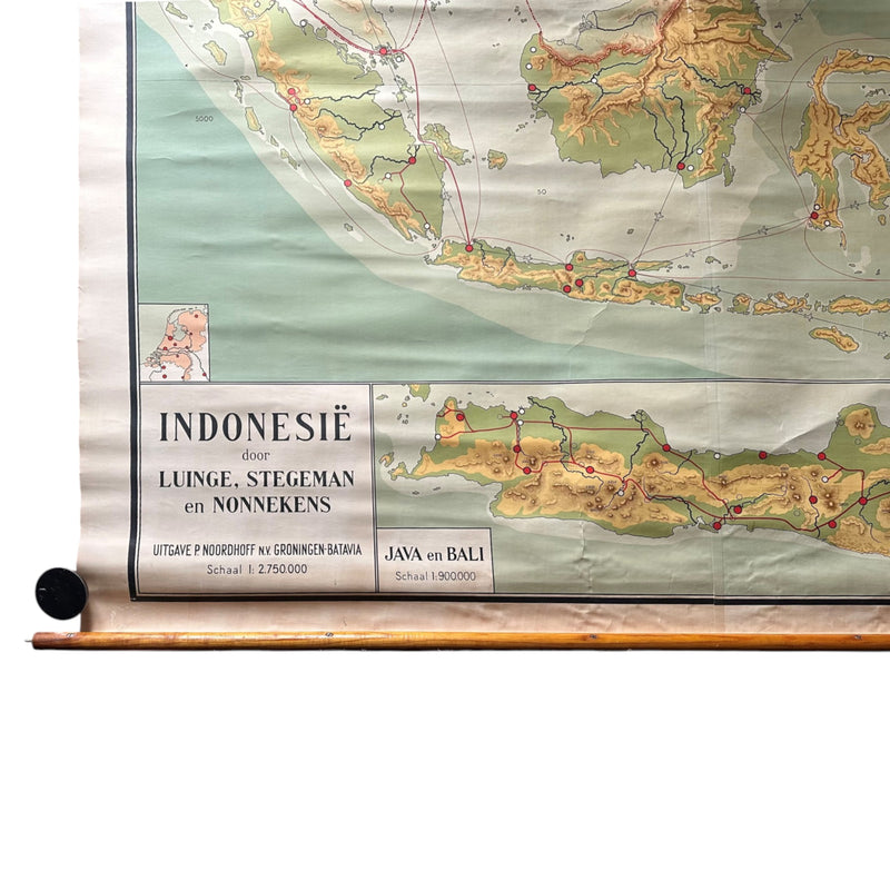 Schoolwandkaart van Nederlands-Indië, 20e eeuw-zoom-