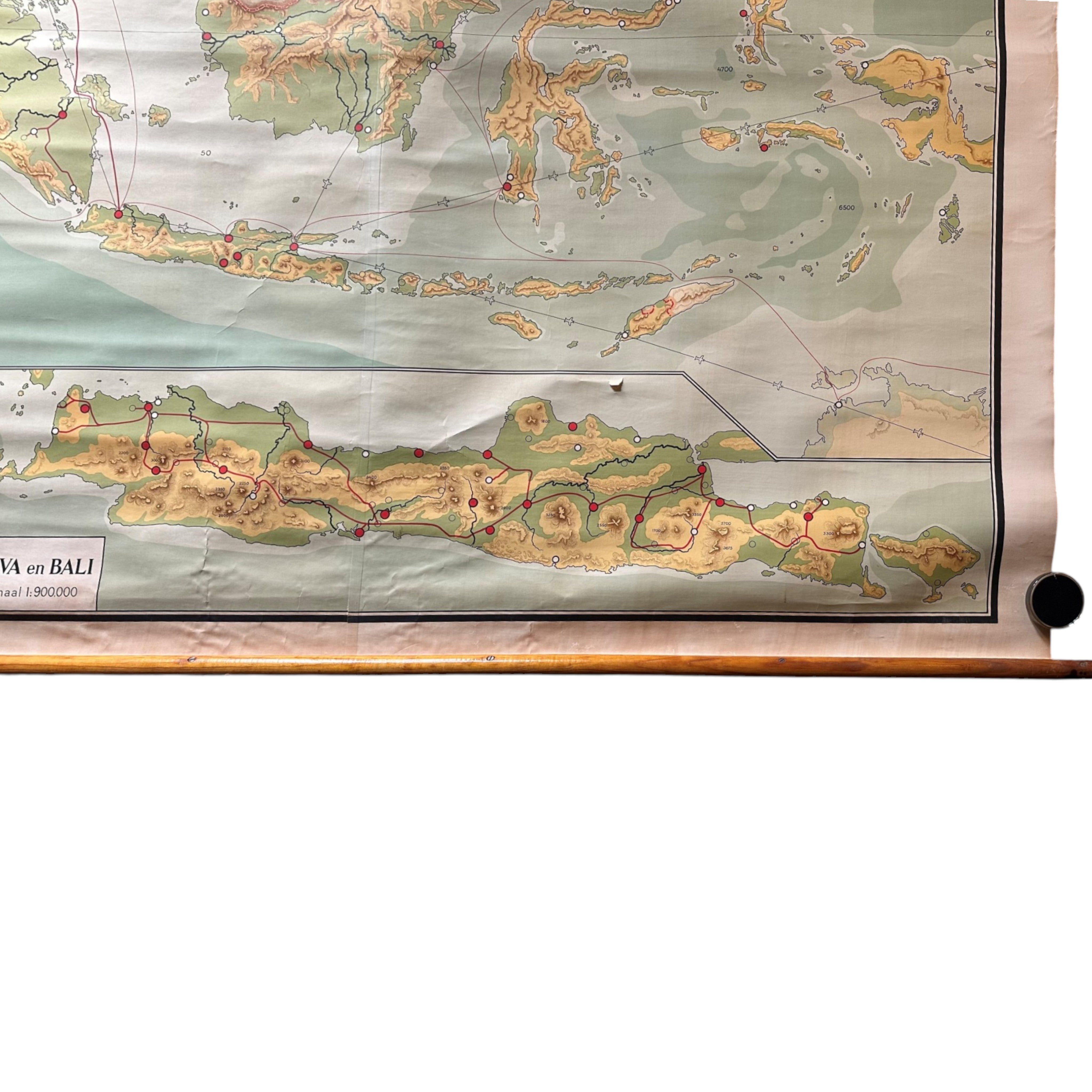 Schoolwandkaart van Nederlands-Indië, 20e eeuw-zoom-5