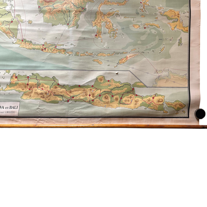 Schoolwandkaart van Nederlands-Indië, 20e eeuw-zoom-