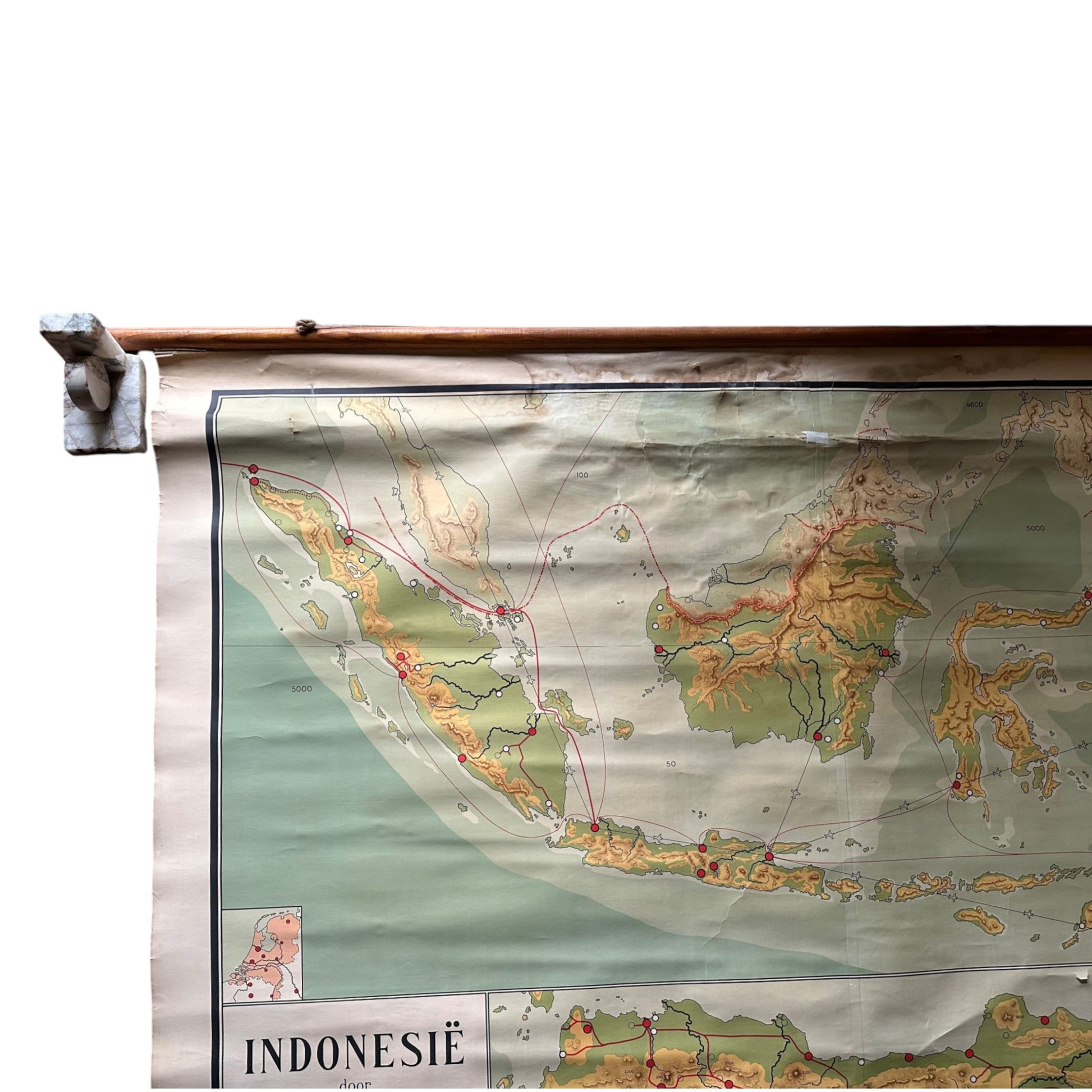 Schoolwandkaart van Nederlands-Indië, 20e eeuw-2