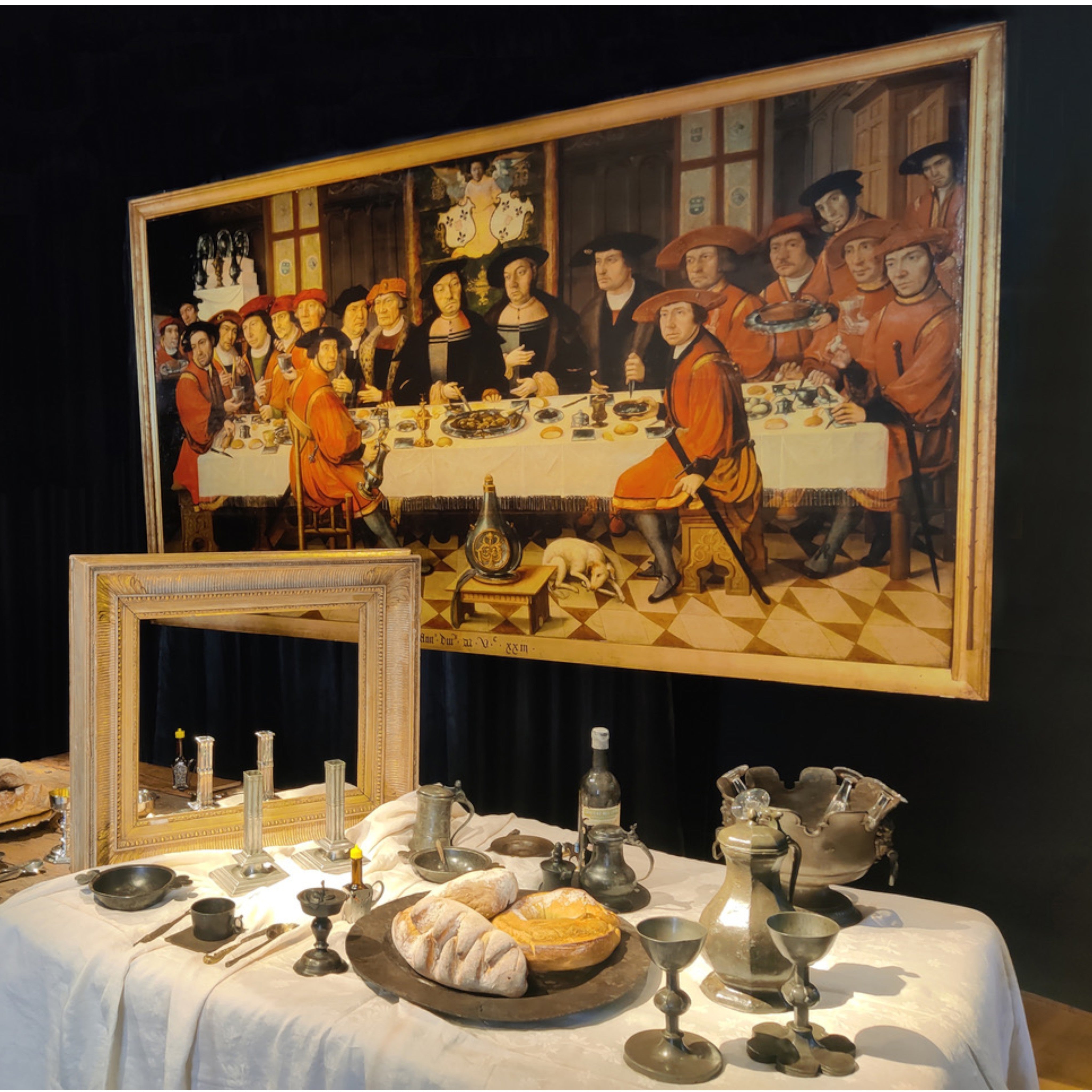 ‘Maaltijd van de Heren van Liere' op dibond