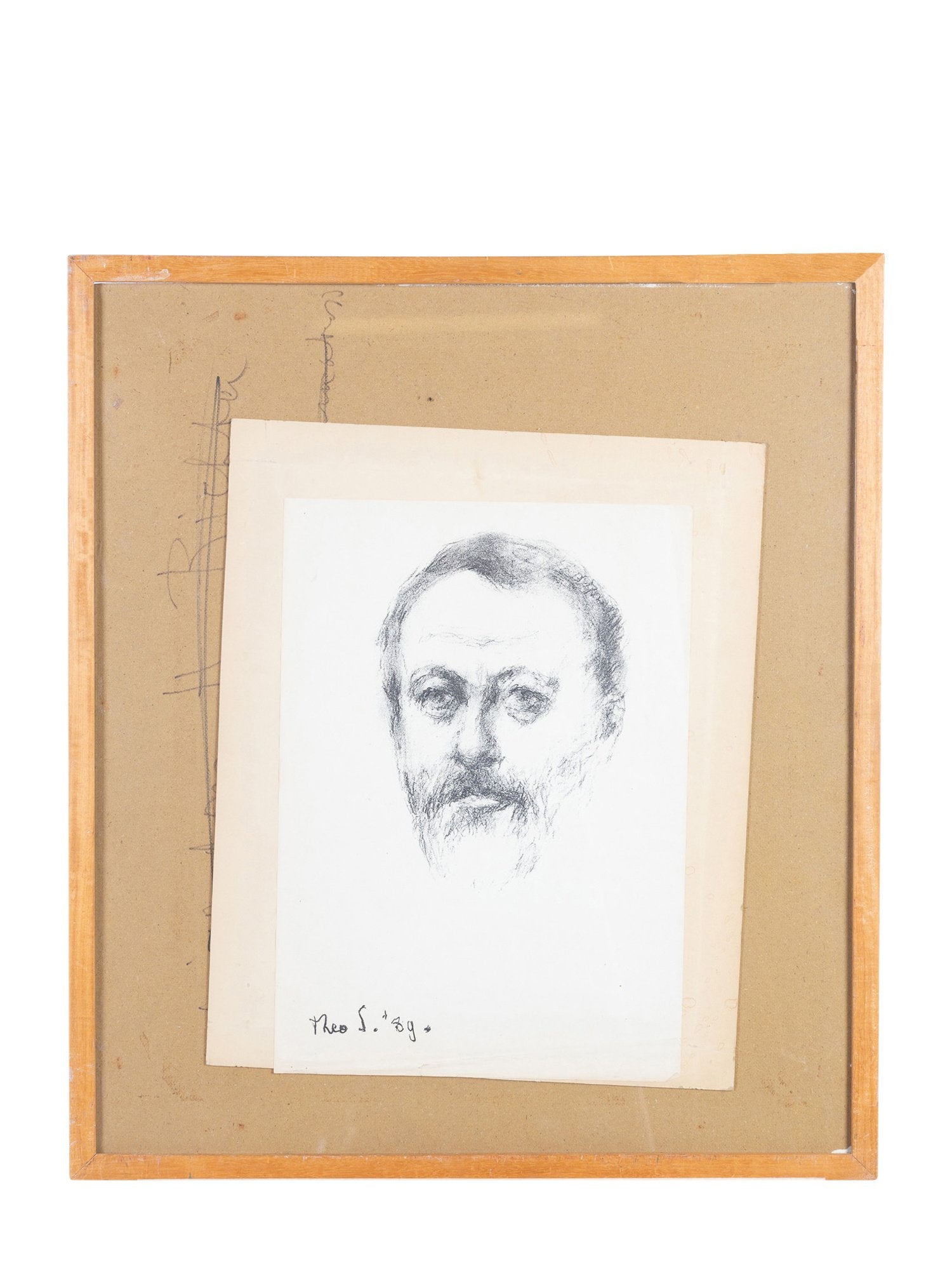 Theo Swagemakers, Portret in houtskool, 1989-zoom-4