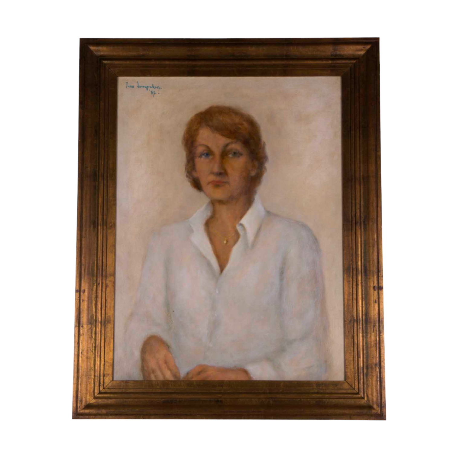 Theo Swagemakers, 'Portret Hedi met witte blouse', 1987