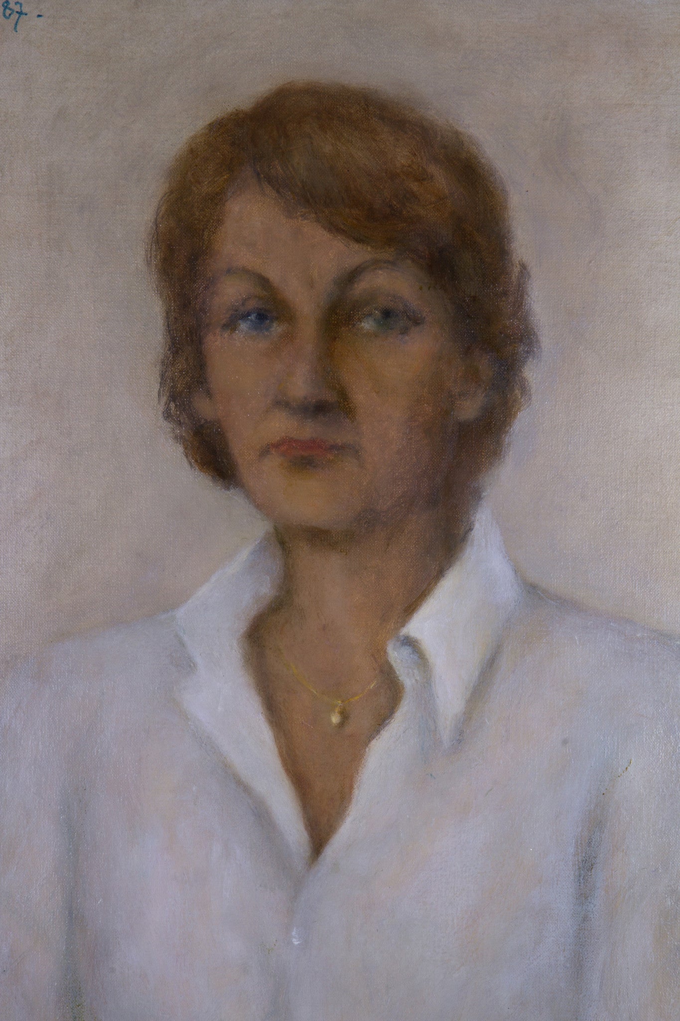 Theo Swagemakers, 'Portret Hedi met witte blouse', 1987-zoom-2