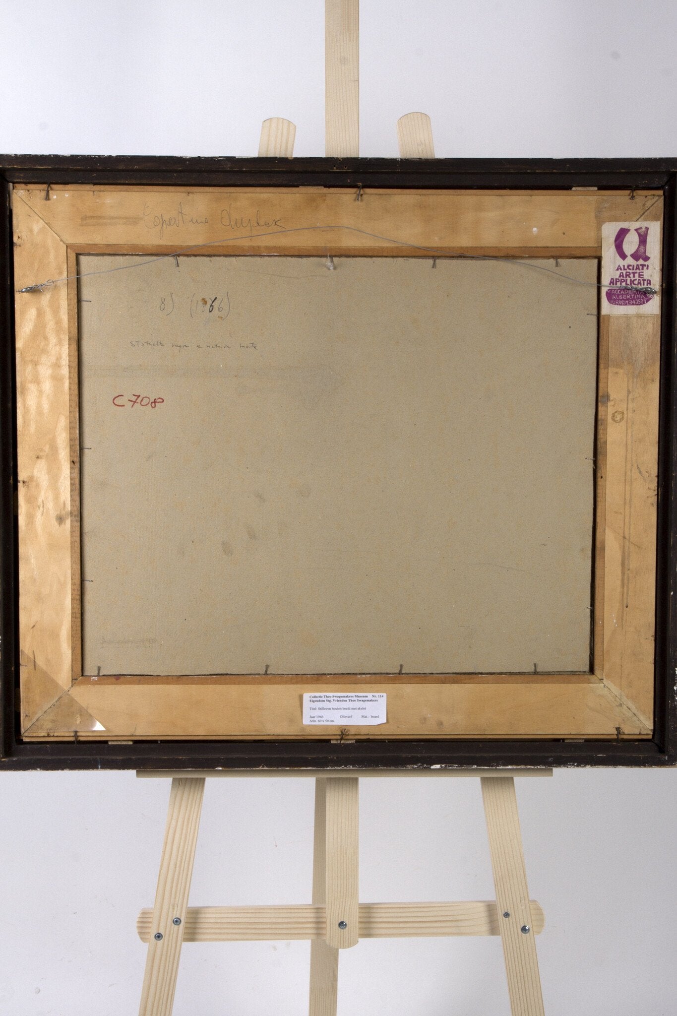Theo Swagemakers, 'Stilleven houten beeld met schedel', 1966-4