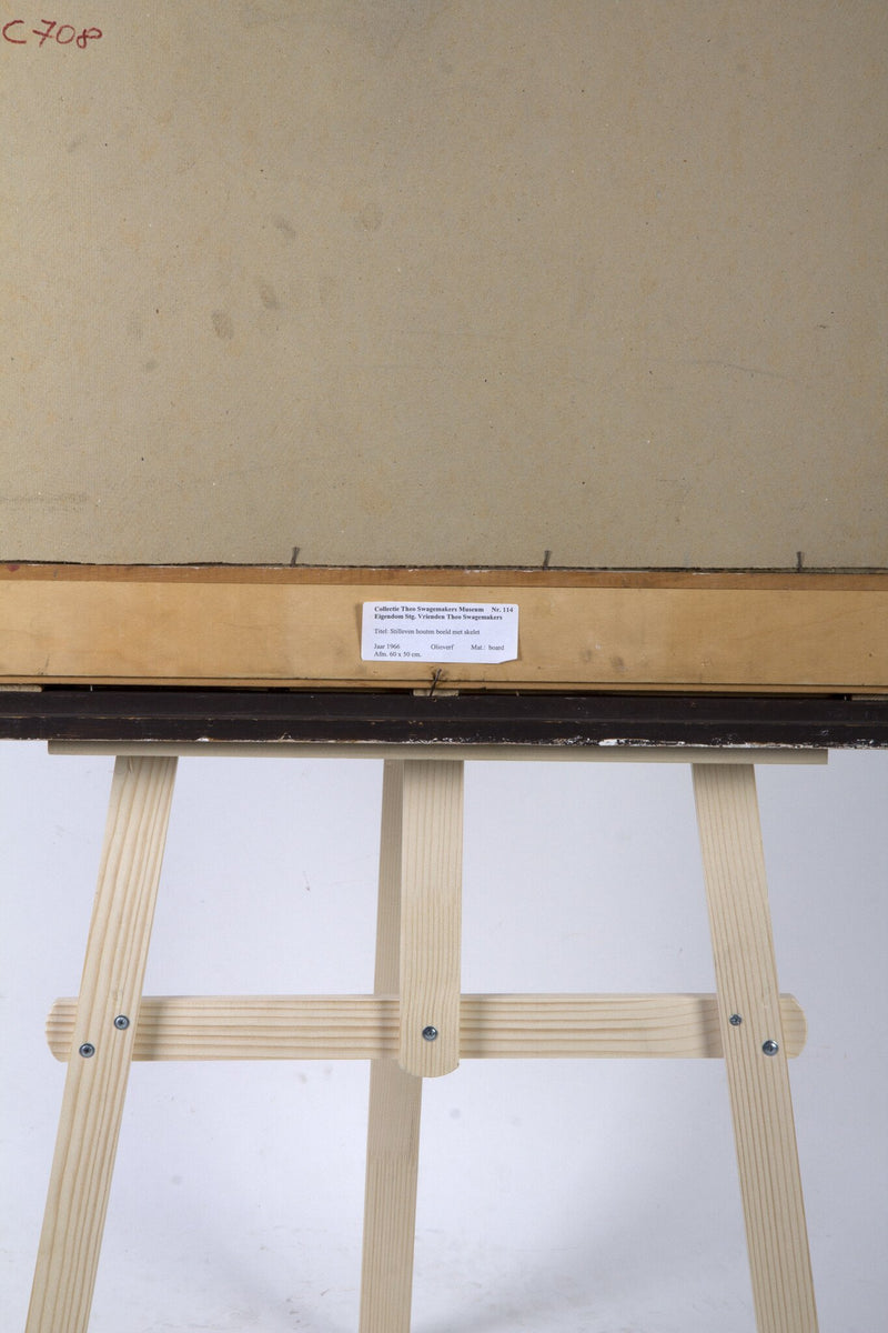 Theo Swagemakers, 'Stilleven houten beeld met schedel', 1966-zoom-