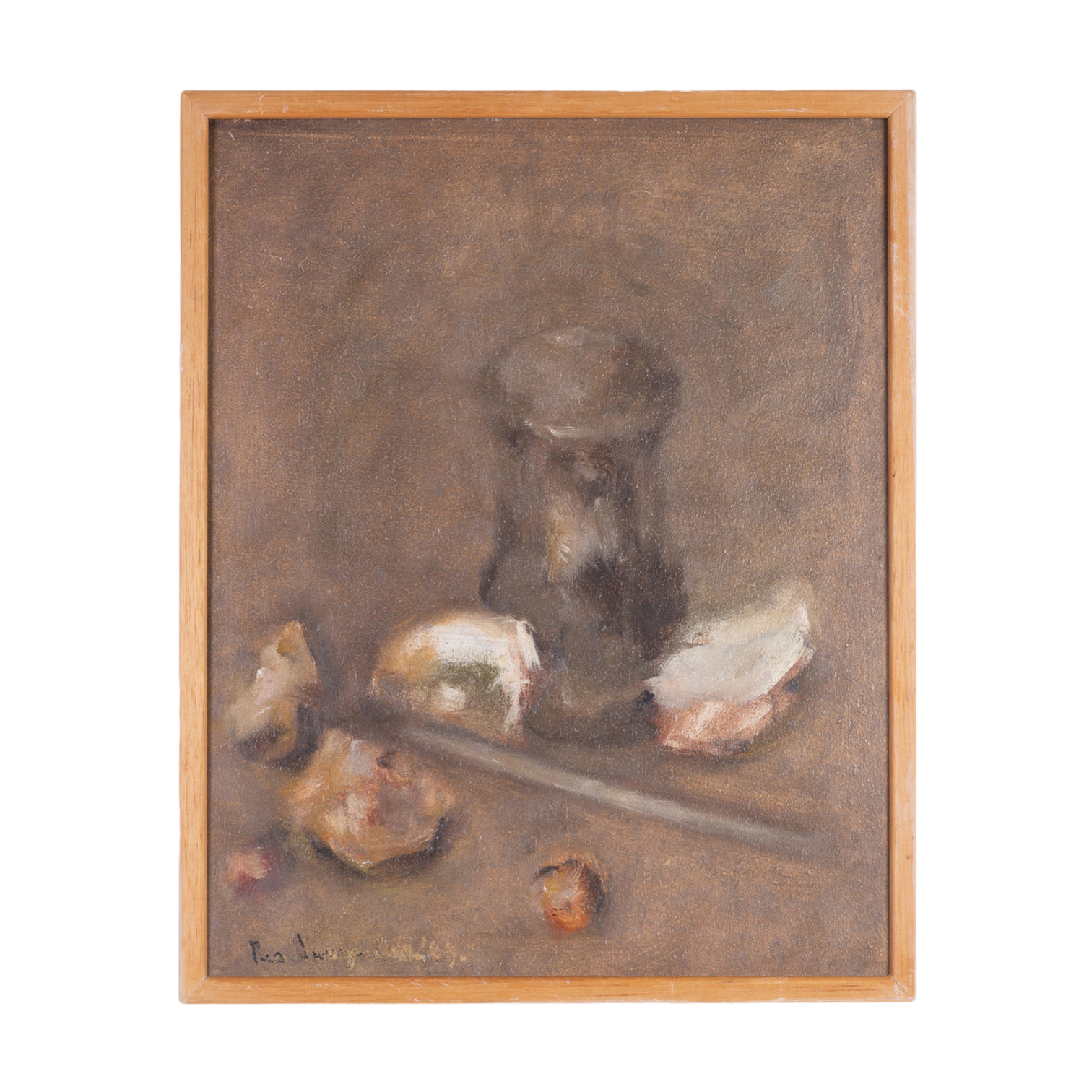 Theo Swagemakers, 'Stilleven tinnen kan met oesters', ca. 1960-90-zoom-1
