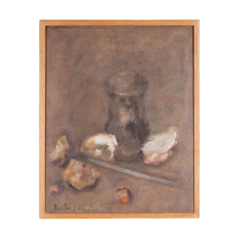 Theo Swagemakers, 'Stilleven tinnen kan met oesters', ca. 1960-90-zoom-