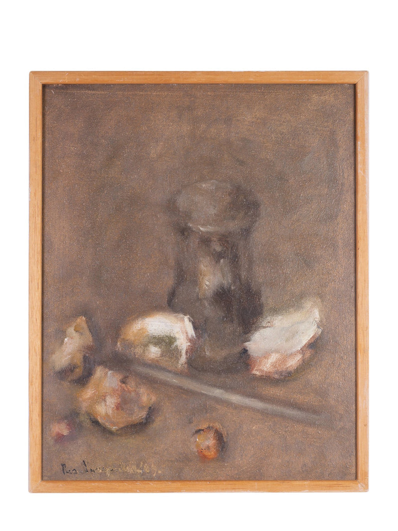 Theo Swagemakers, 'Stilleven tinnen kan met oesters', ca. 1960-90-zoom-