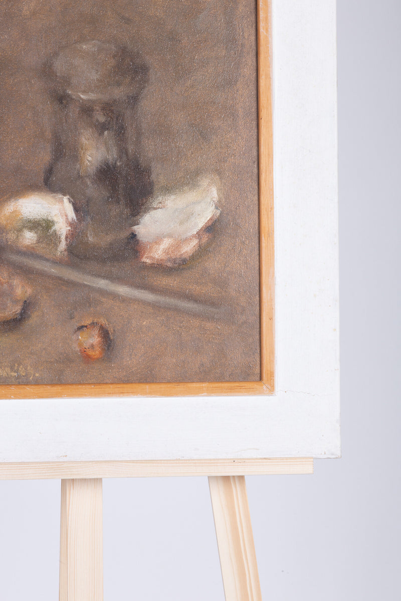 Theo Swagemakers, 'Stilleven tinnen kan met oesters', ca. 1960-90-zoom-