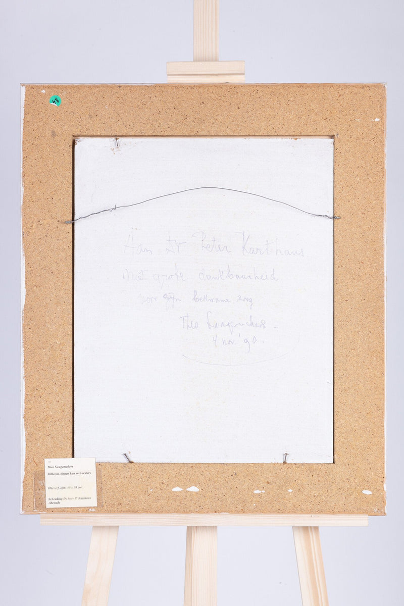Theo Swagemakers, 'Stilleven tinnen kan met oesters', ca. 1960-90-zoom-