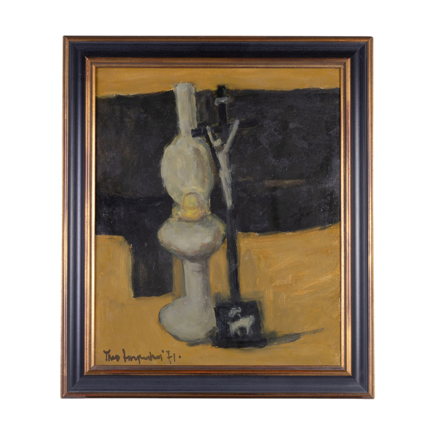 Theo Swagemakers, 'Stilleven kruisbeeld met olielamp', 1971-1