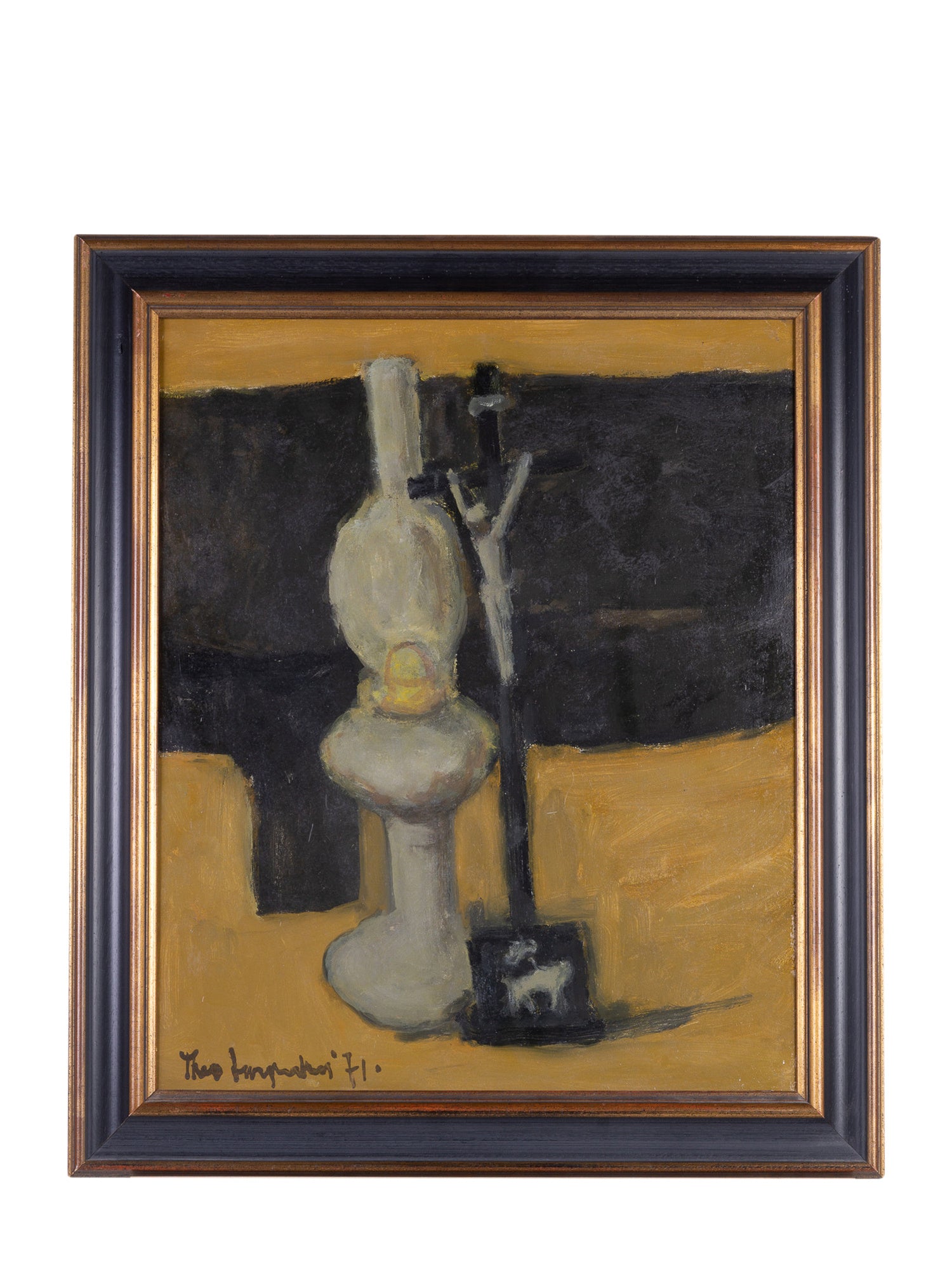 Theo Swagemakers, 'Stilleven kruisbeeld met olielamp', 1971-4