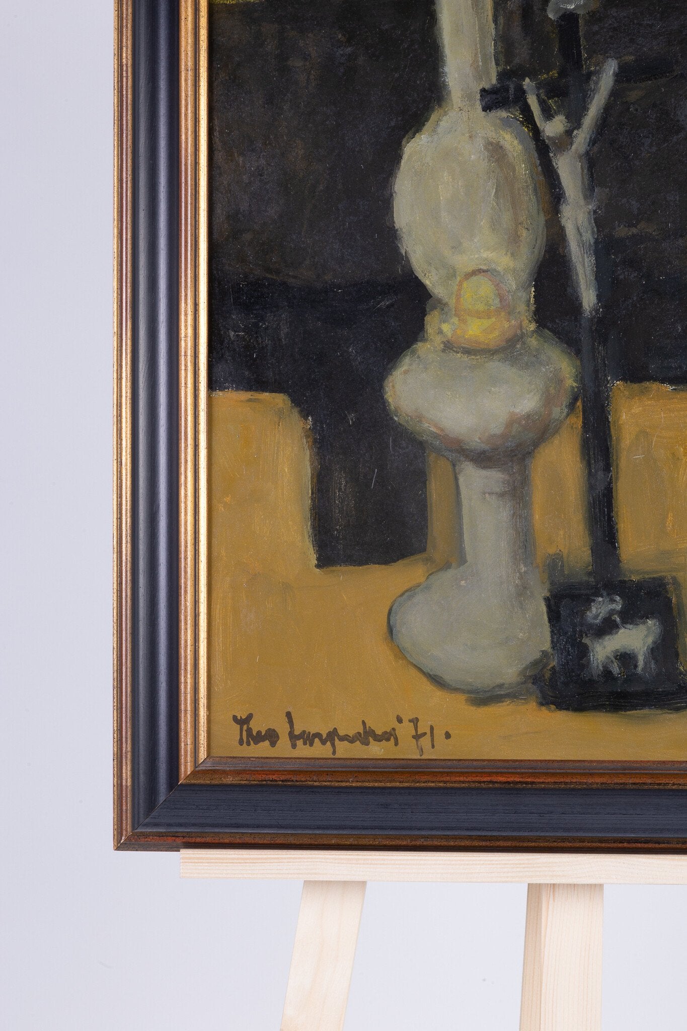 Theo Swagemakers, 'Stilleven kruisbeeld met olielamp', 1971-3