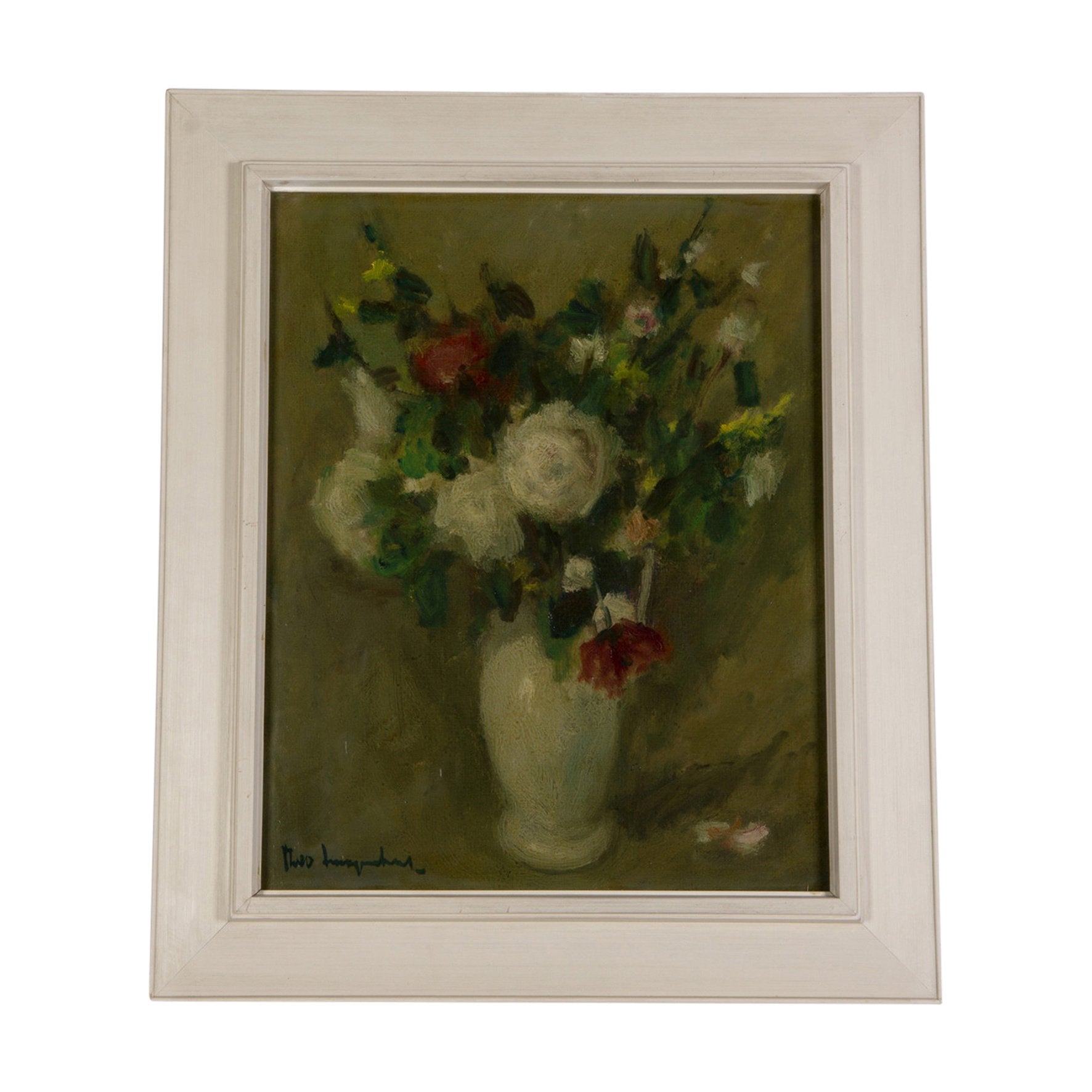 Theo Swagemakers, 'Bloemstilleven met witte vaas', ca. 1930-90-1