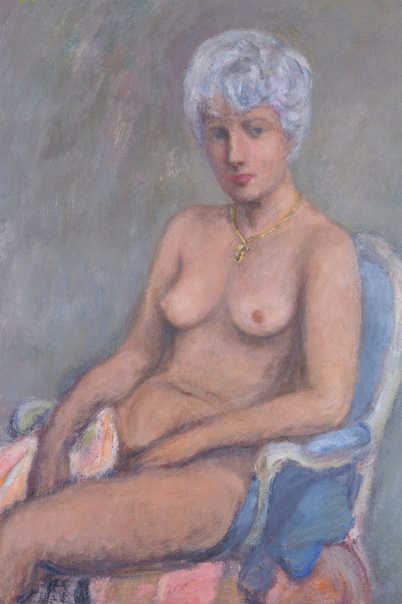 Theo Swagemakers, 'Zittend vrouwelijk naaktportret', 1965