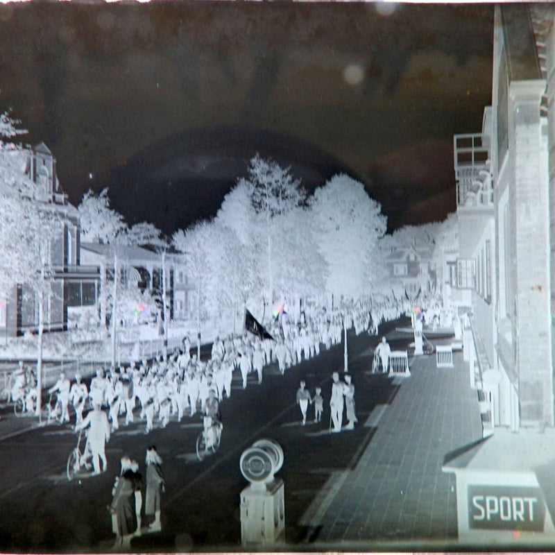 Platencamera met foudraal glasnegatieven, 20e eeuw-zoom-