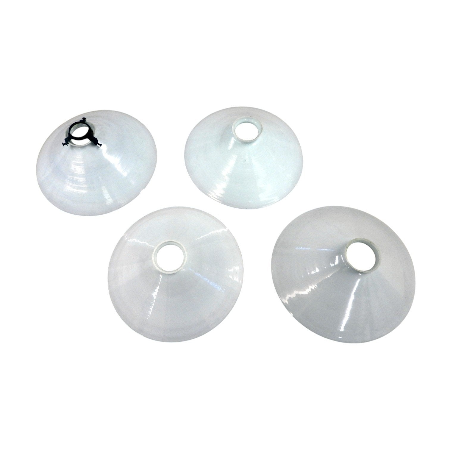 Vier glazen lampenkapjes, 1920