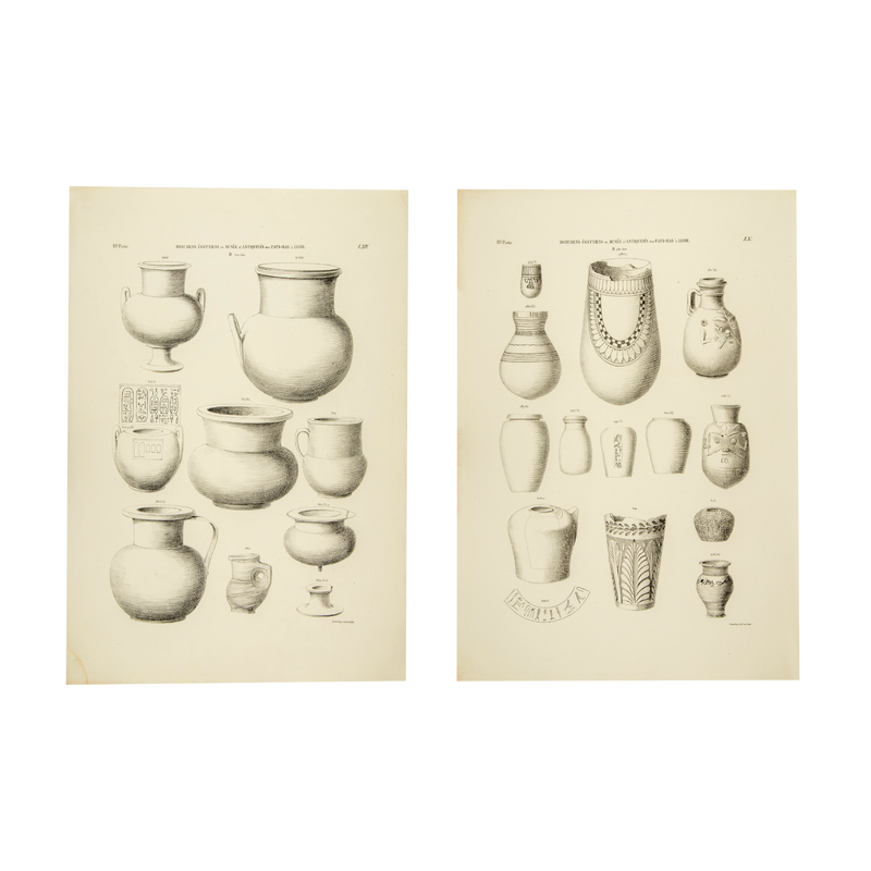 Set litho's van Egyptische vazen-zoom-