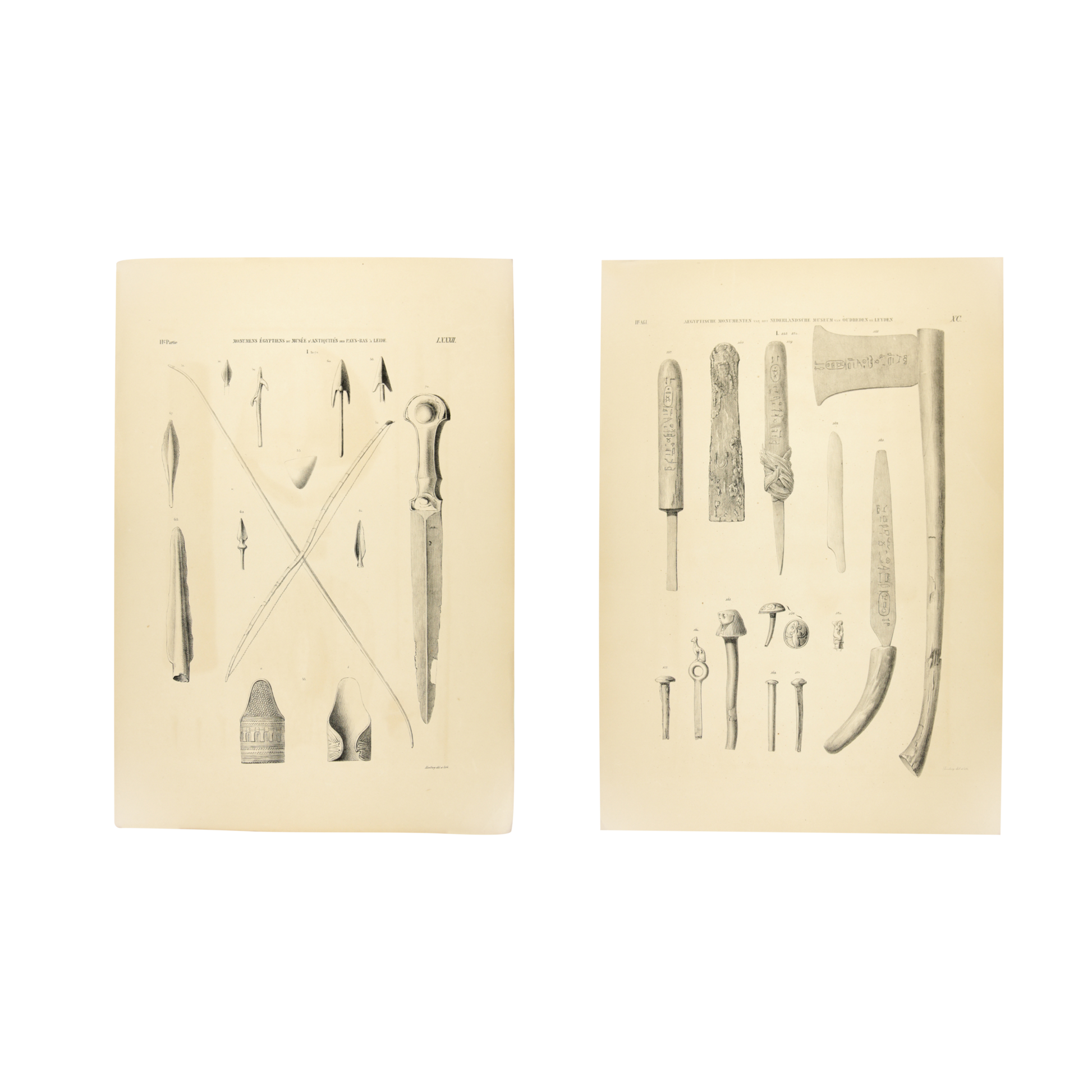 Litho's van Egyptische wapens en gereedschap-1