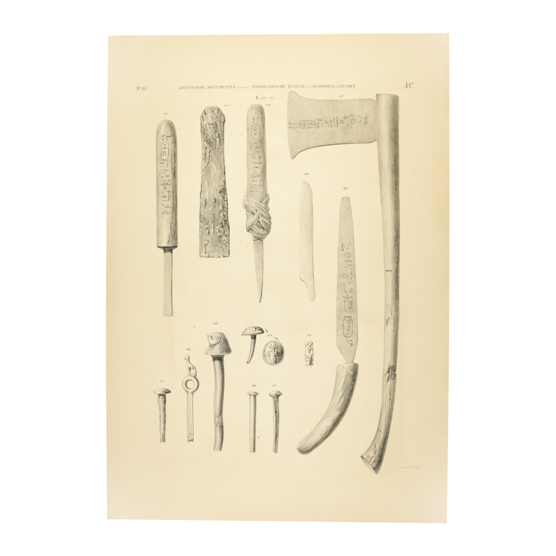 Litho's van Egyptische wapens en gereedschap-2