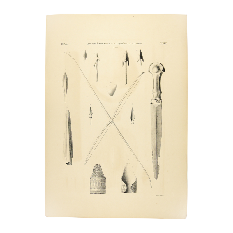 Litho's van Egyptische wapens en gereedschap-zoom-