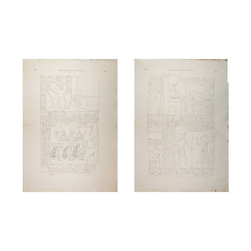 Litho's Egyptische reliëfs van Ptahmes-zoom-