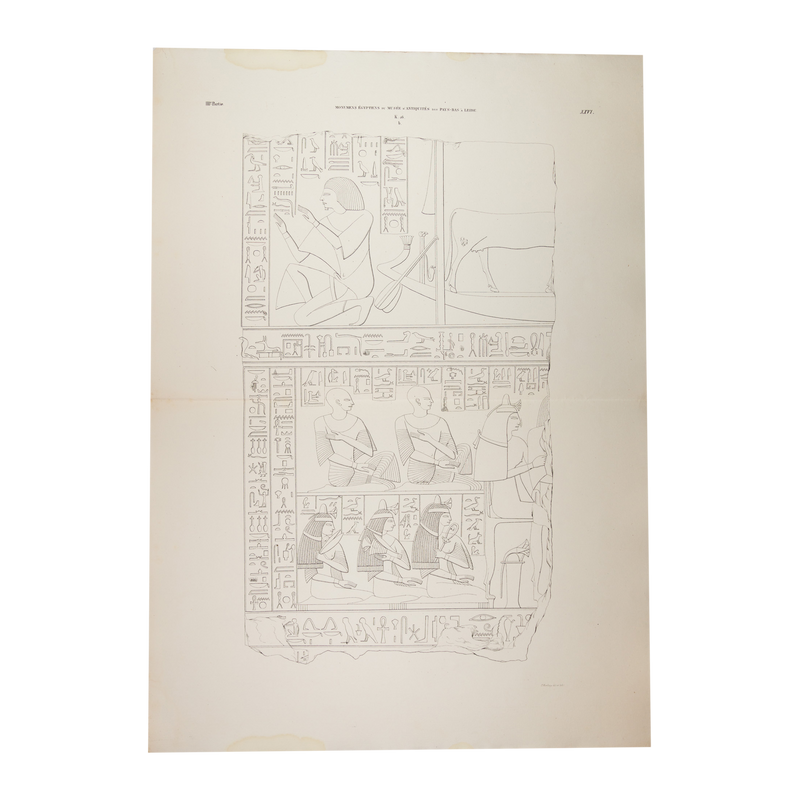 Litho's Egyptische reliëfs van Ptahmes-zoom-