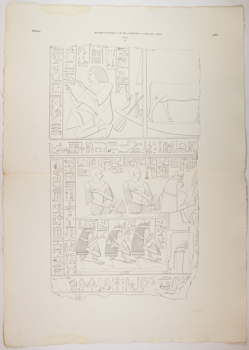 Litho's Egyptische reliëfs van Ptahmes-zoom-