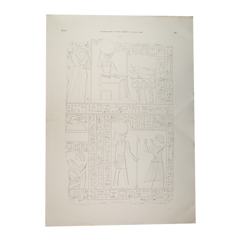 Litho's Egyptische reliëfs van Ptahmes-zoom-