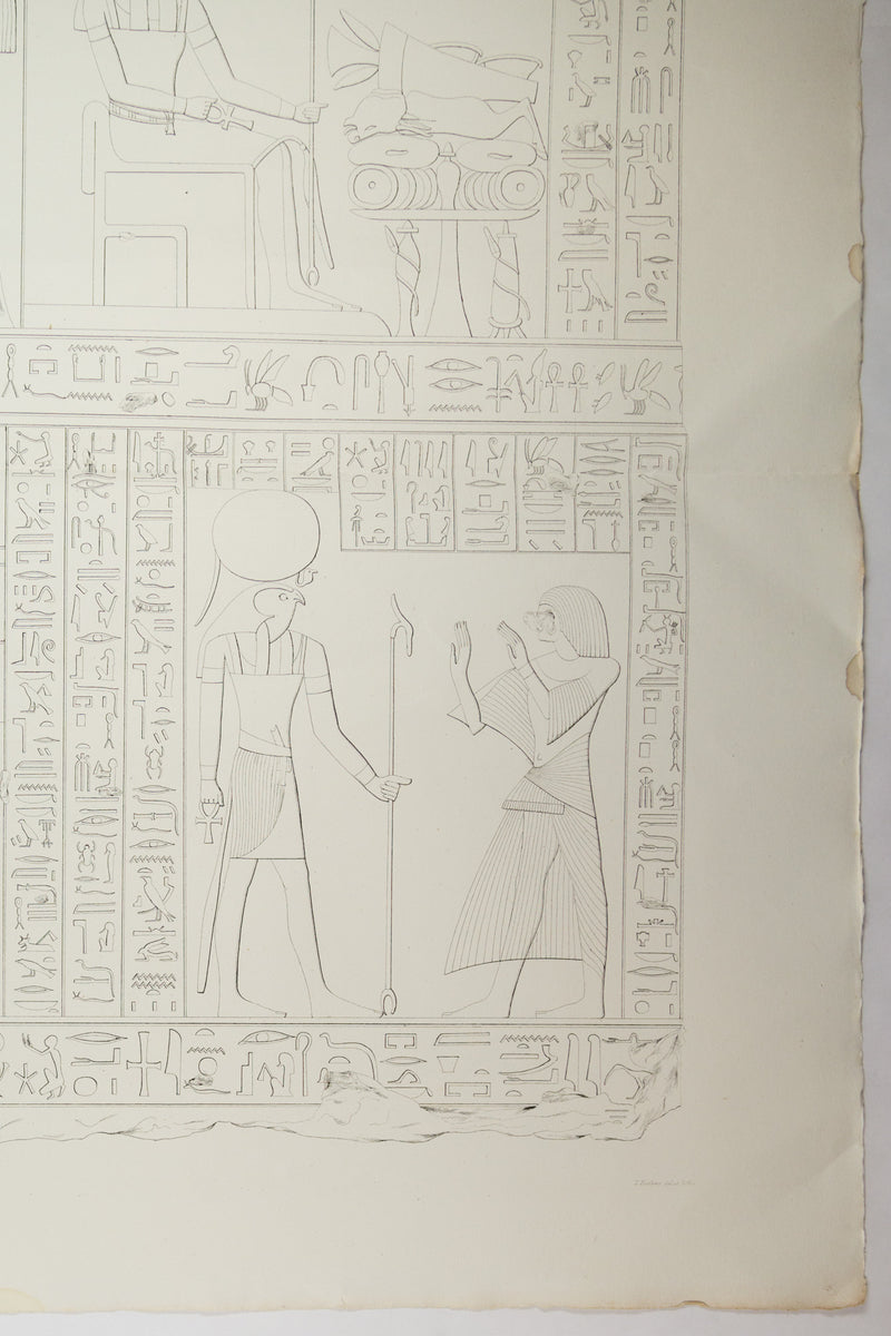 Litho's Egyptische reliëfs van Ptahmes-zoom-