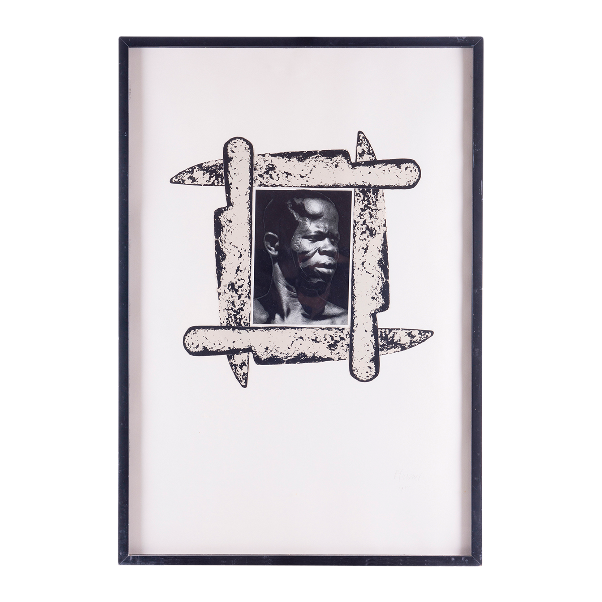 Peter Mertens, 'Portrait of African man'; 1985-1