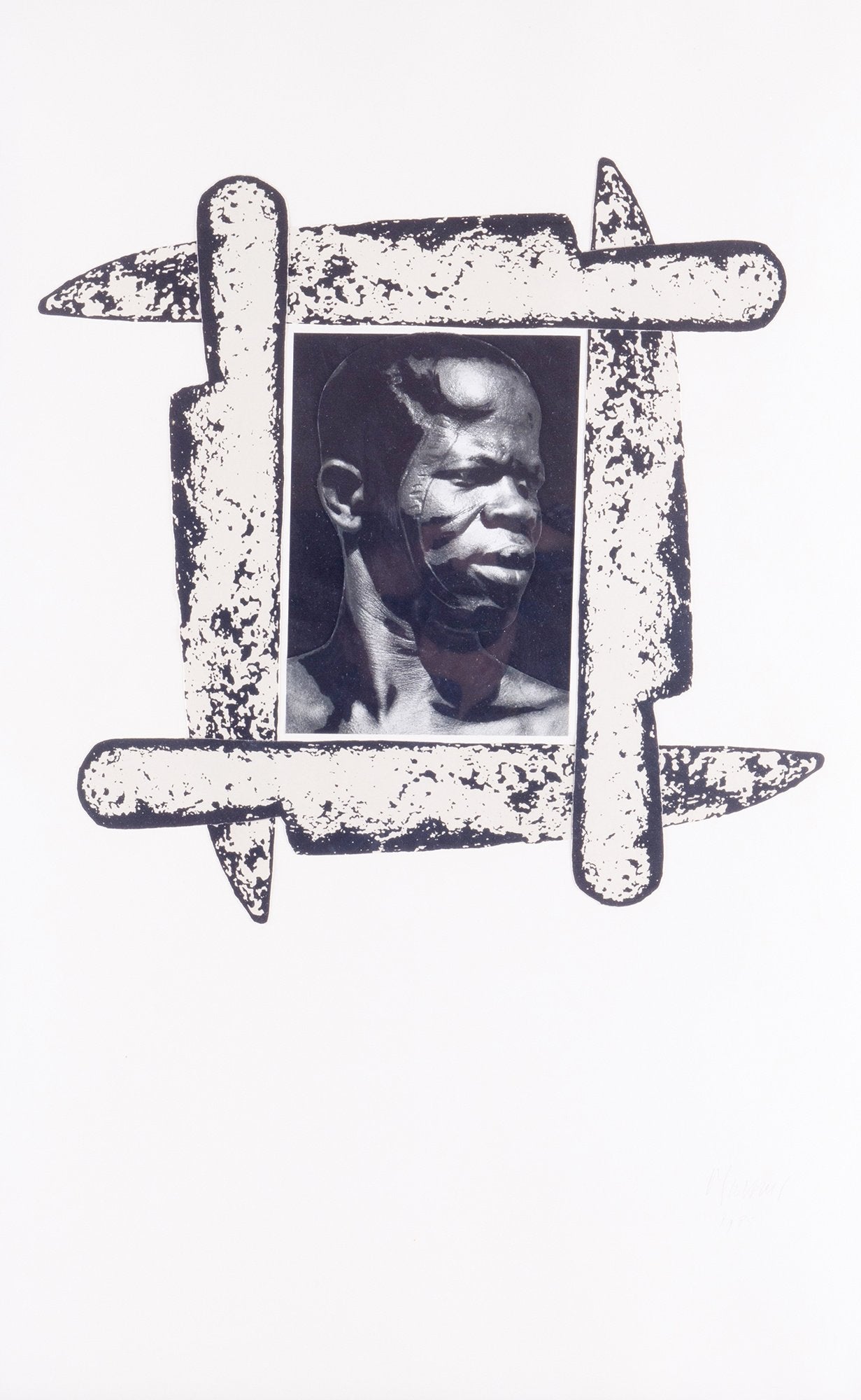 Peter Mertens, 'Portrait of African man'; 1985-2