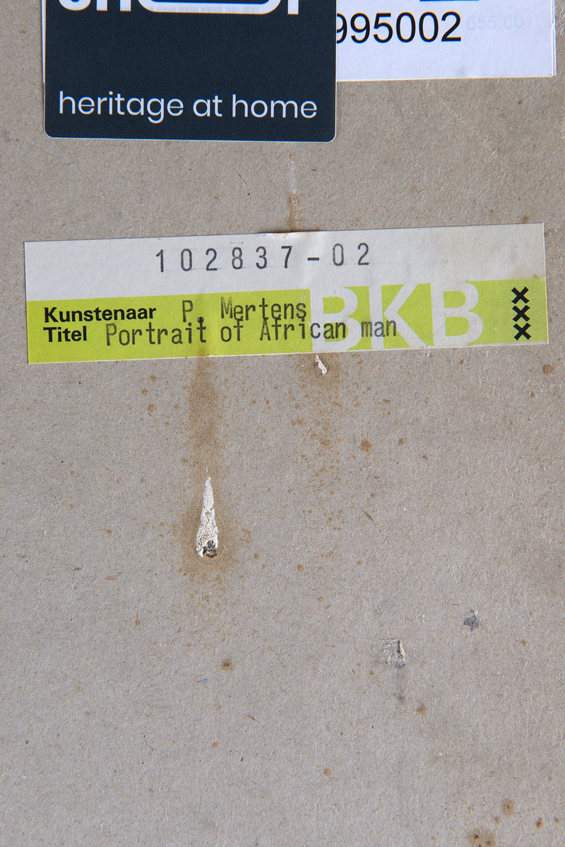 Peter Mertens, 'Portrait of African man'; 1985-zoom-
