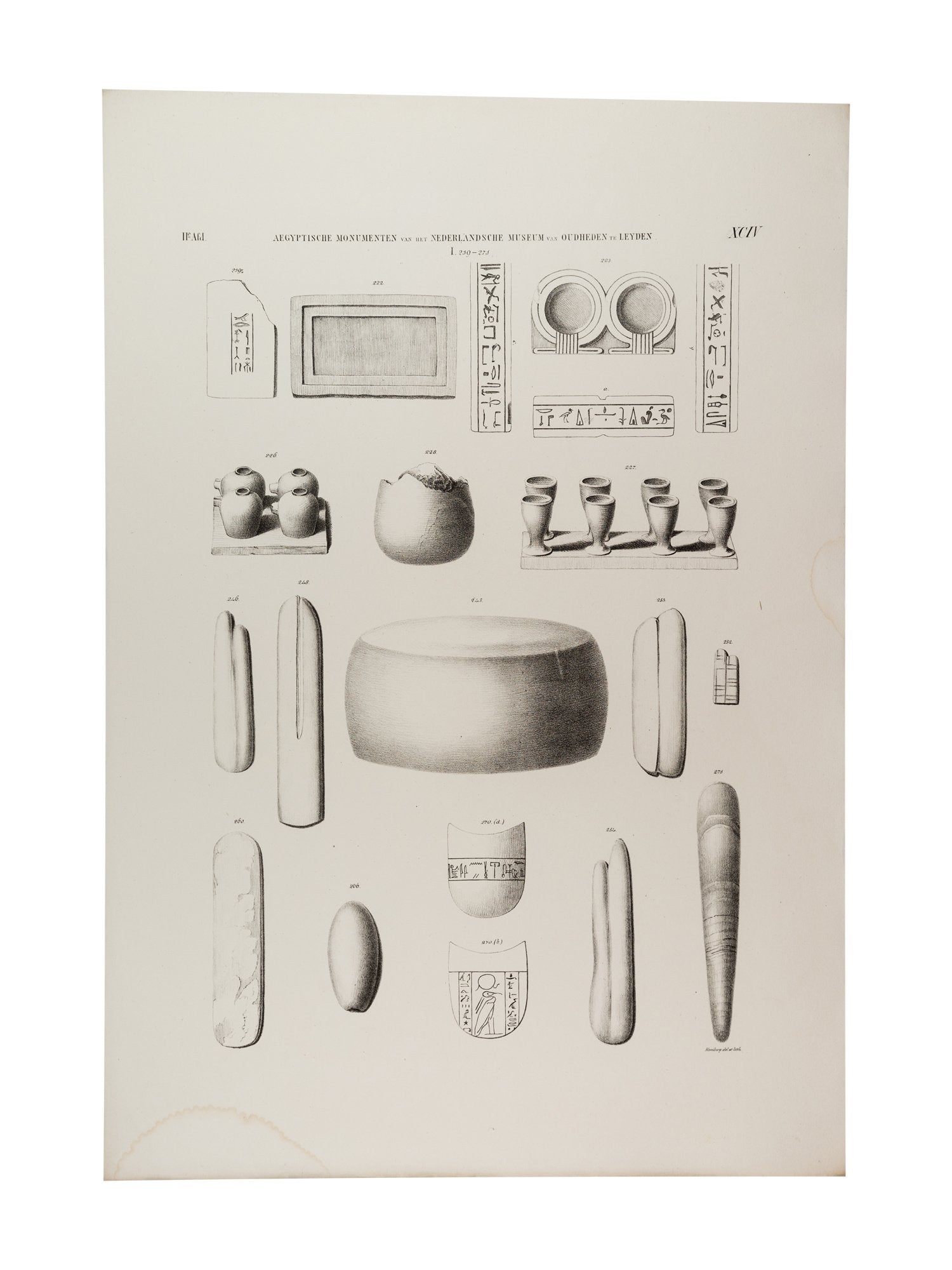 Litho van Egyptische gebruiksvoorwerpen, 1840-zoom-4