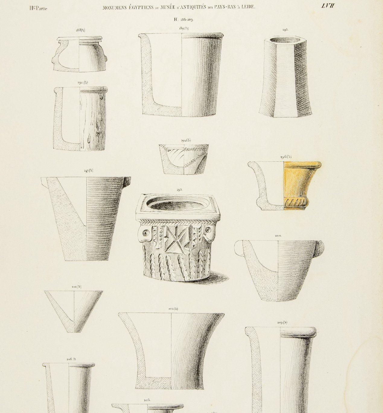 Litho Egyptische potjes, 1840-2