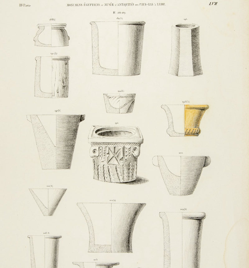 Litho Egyptische potjes, 1840-zoom-